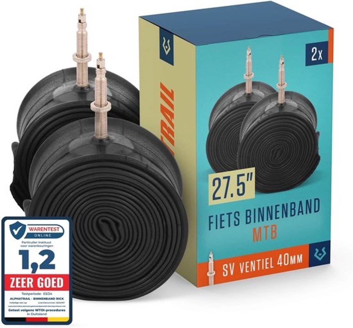 27,5 Inch MTB Binnenband Set met Presta Ventiel - Duurzaam en Compatibel