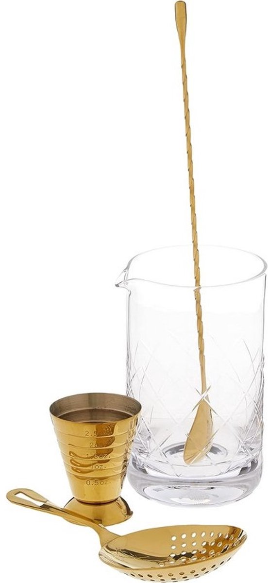 Klassieke Cocktail Roerstaafjes Set Goudkleurig