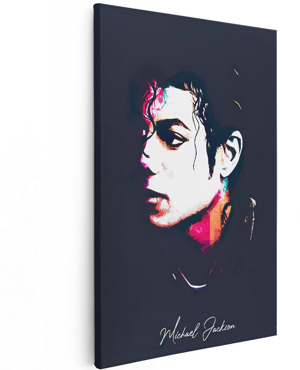 Artaza Canvas Schilderij Michael Jackson - 120x180 cm - Groot - Muurdecoratie - Canvas Print