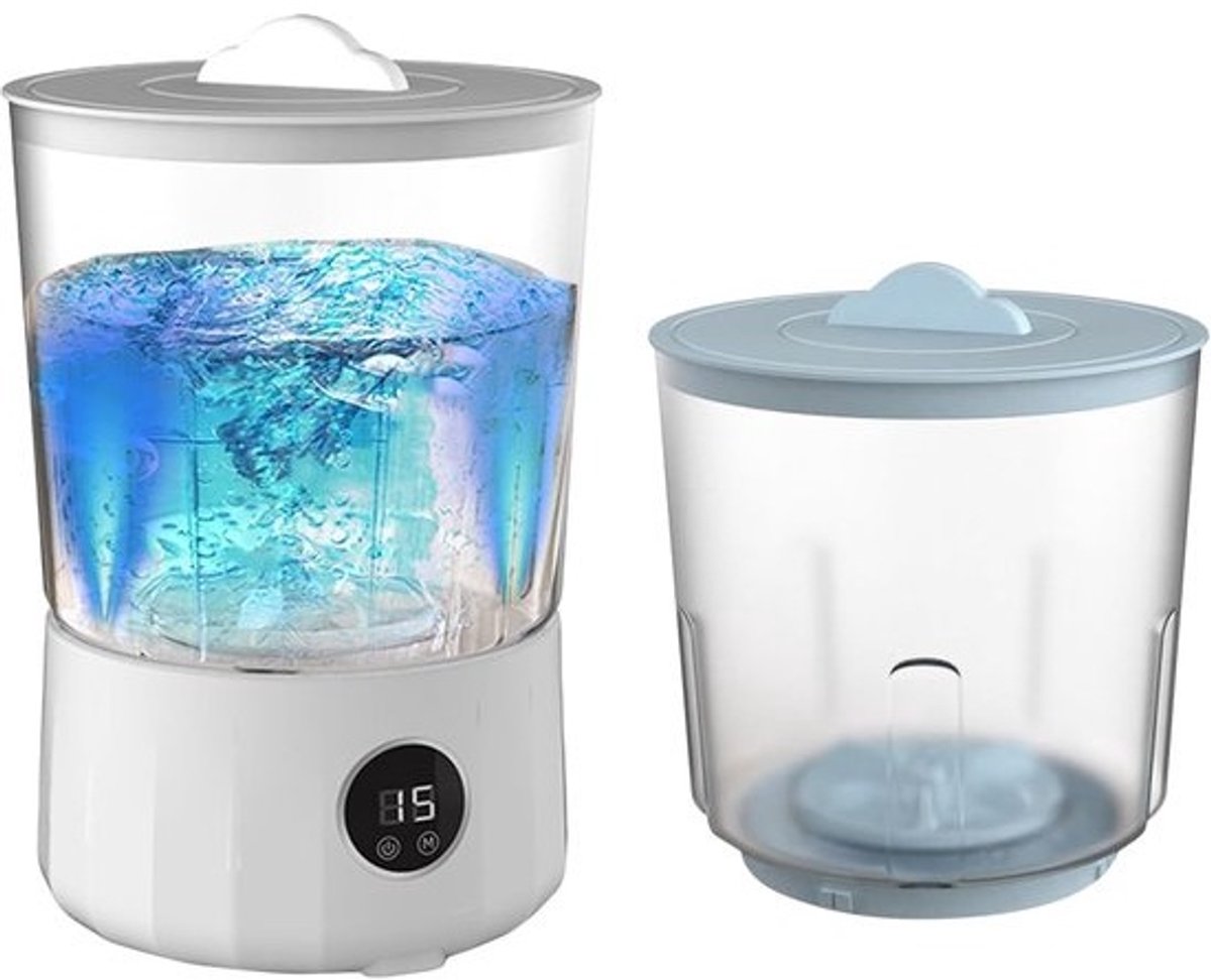 Draagbare Mini Wasmachine met Dubbel Emmerdesign - Reisvriendelijke Kledingreiniger