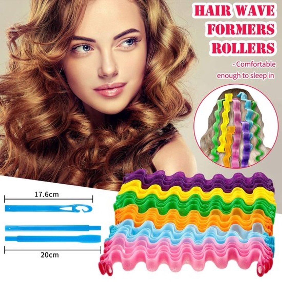 Krulspelden Set - Haarrollers - Heatless Curls - Kleefrollers
