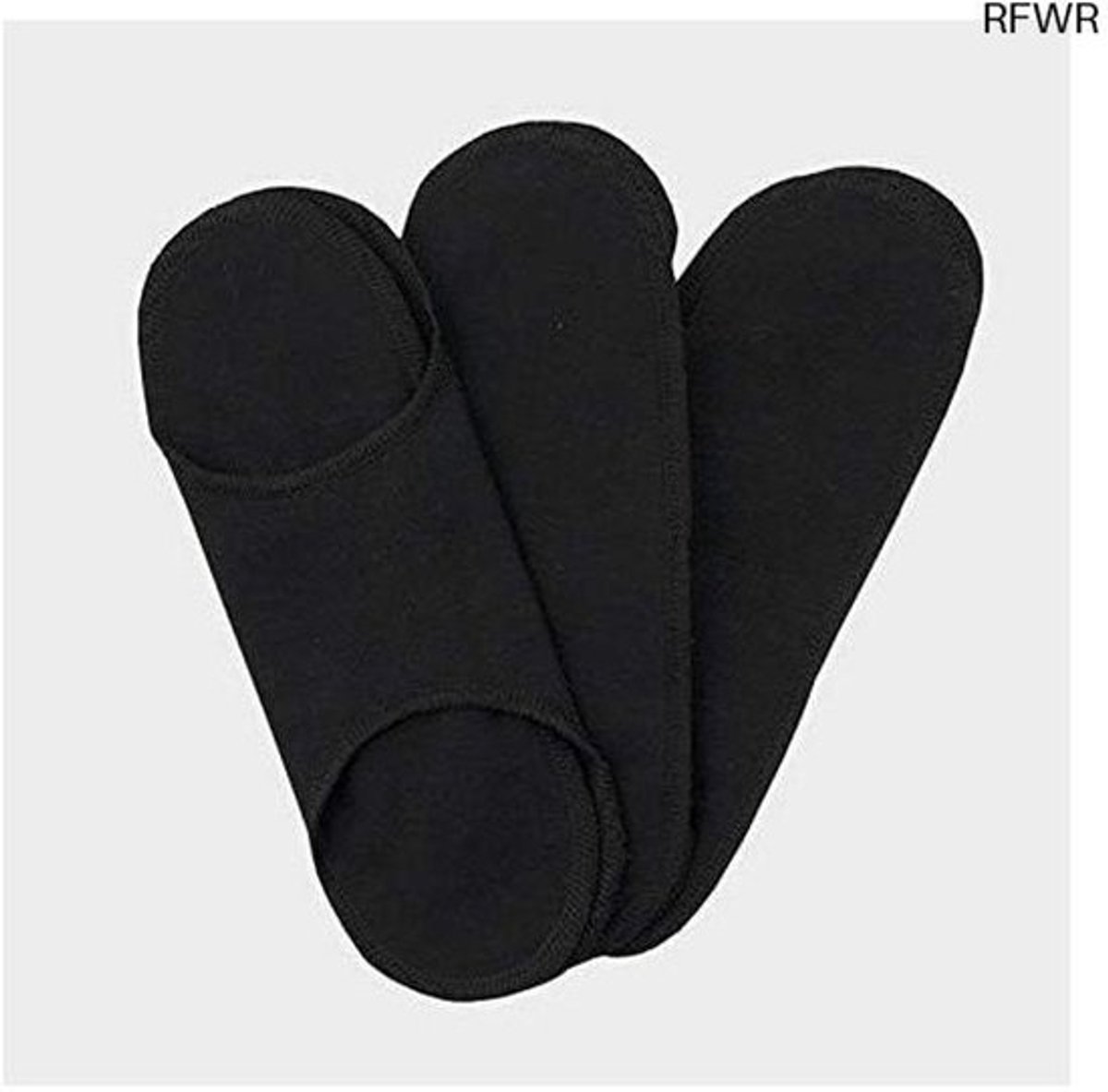 RFWR® Wasbare Inlegkruisjes - H-model - 3 Stuks - Zwart - 100% Biologisch Katoen