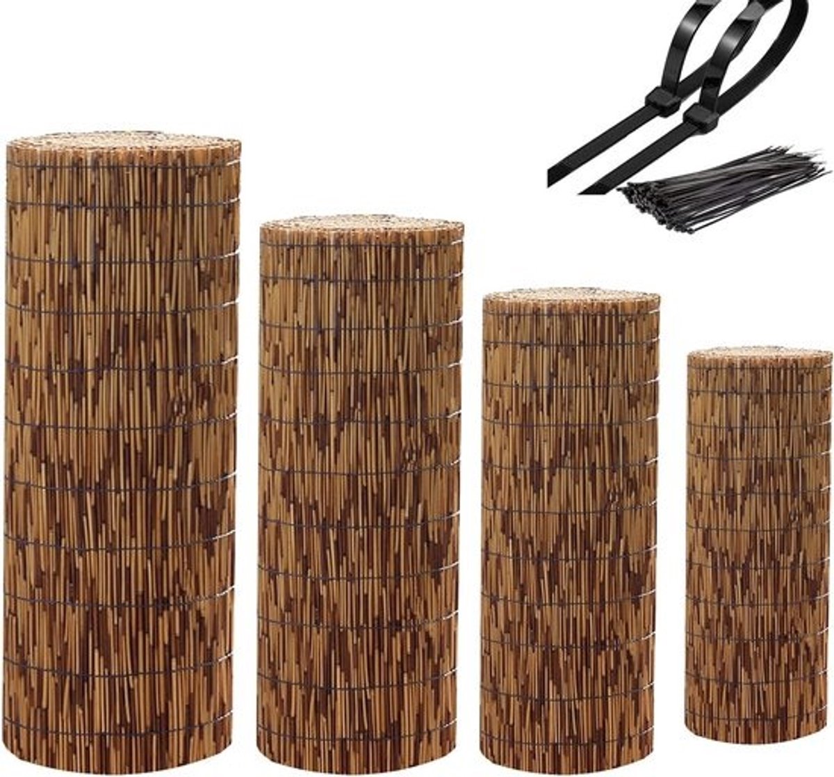 Bamboe tuinscherm voor privacy en decoratie - 1,1 m x 3,5 m