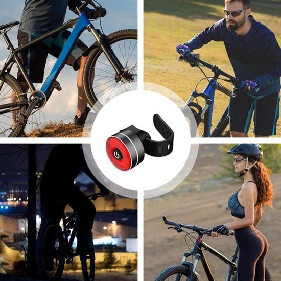 Fiets Achterlicht - Slimme Sensor - Veilig Fietsen - Automatische Aan/Uit - 6 cm - Rood — afbeelding 2