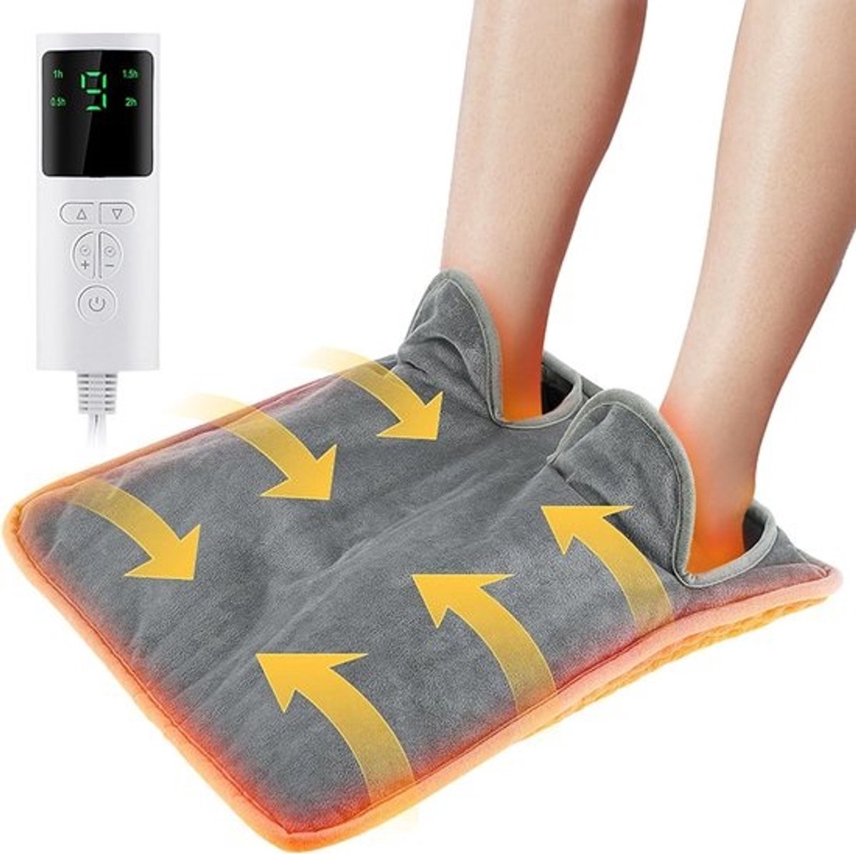 Voetverwarming met Verwarmingsmat en Instelbare Temperatuur, Veilig en Draagbaar