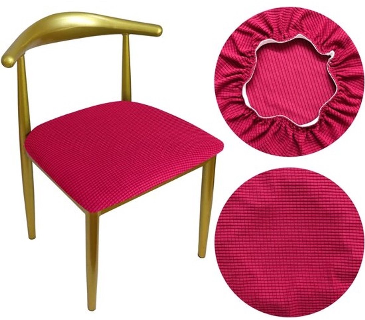 Ronde Stoelhoes voor Stoelen tot 50cm - Luxe Stof en Antislip
