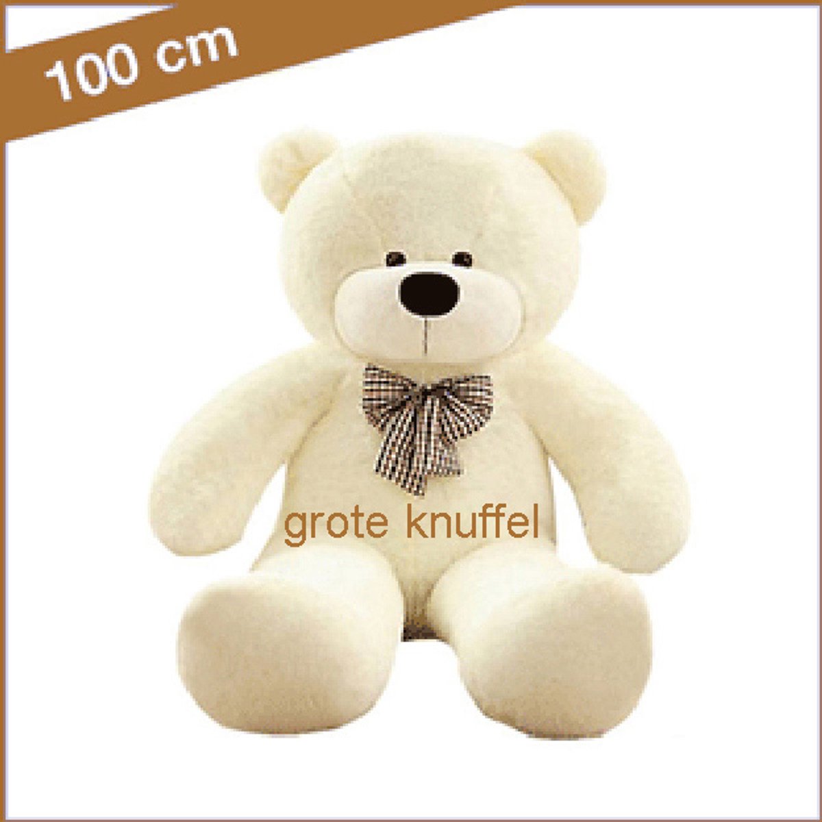 Grote Knuffelbeer - Grote witte knuffelbeer - 120 cm - Zacht en knus