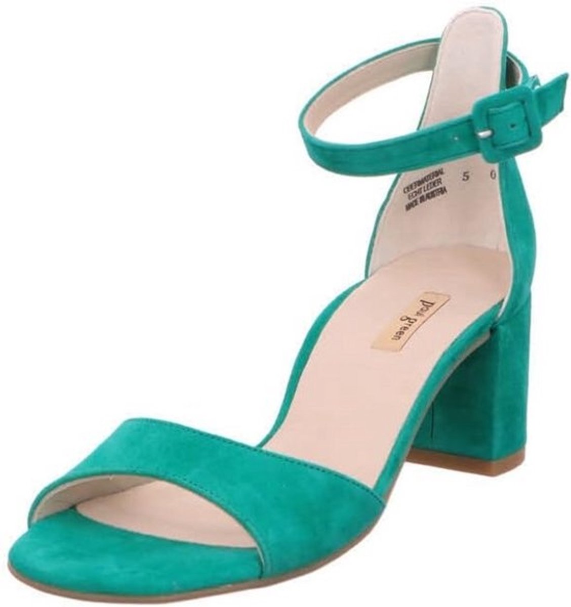 Elegante Dames Sandalen Beige Suède Blokhak Enkelbandje Comfort