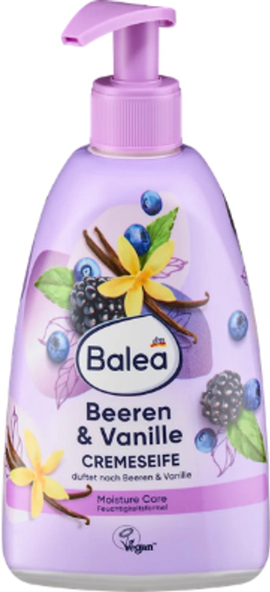 Balea Vloeibare Handzeep | 1x 500ml - Bessen & Vanille | Moisture Care-vochtinbrengende formule