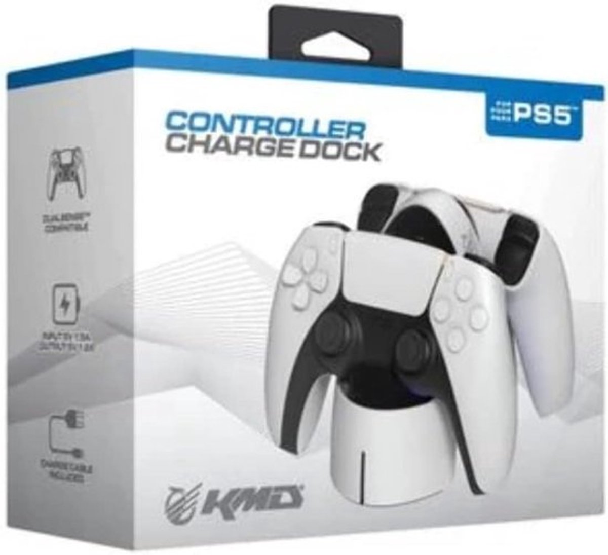 Controller Oplader - Dubbele Oplaadstation - Games Opladen - Gelijktijdig Laden - 20 x 16 cm - Zwart
