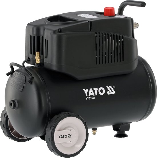 YATO YT-23343 Olievrije Compressor - 24 Liter - 1200W (1.6 PK) - 8 Bar - Stille & Onderhoudsvrije Luchtcompressor — afbeelding 2