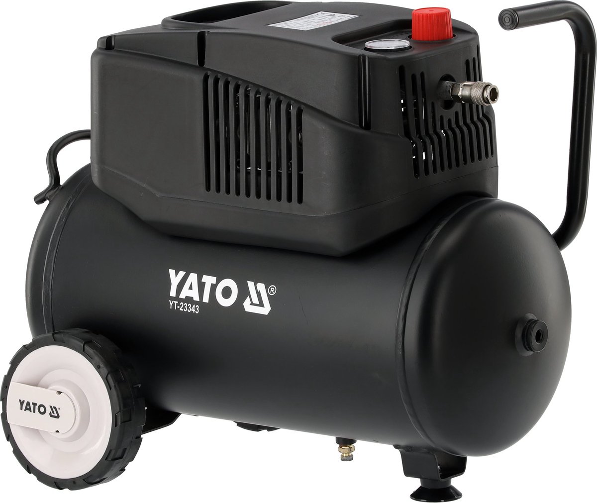 YATO YT-23343 Olievrije Compressor - 24 Liter - 1200W (1.6 PK) - 8 Bar - Stille & Onderhoudsvrije Luchtcompressor