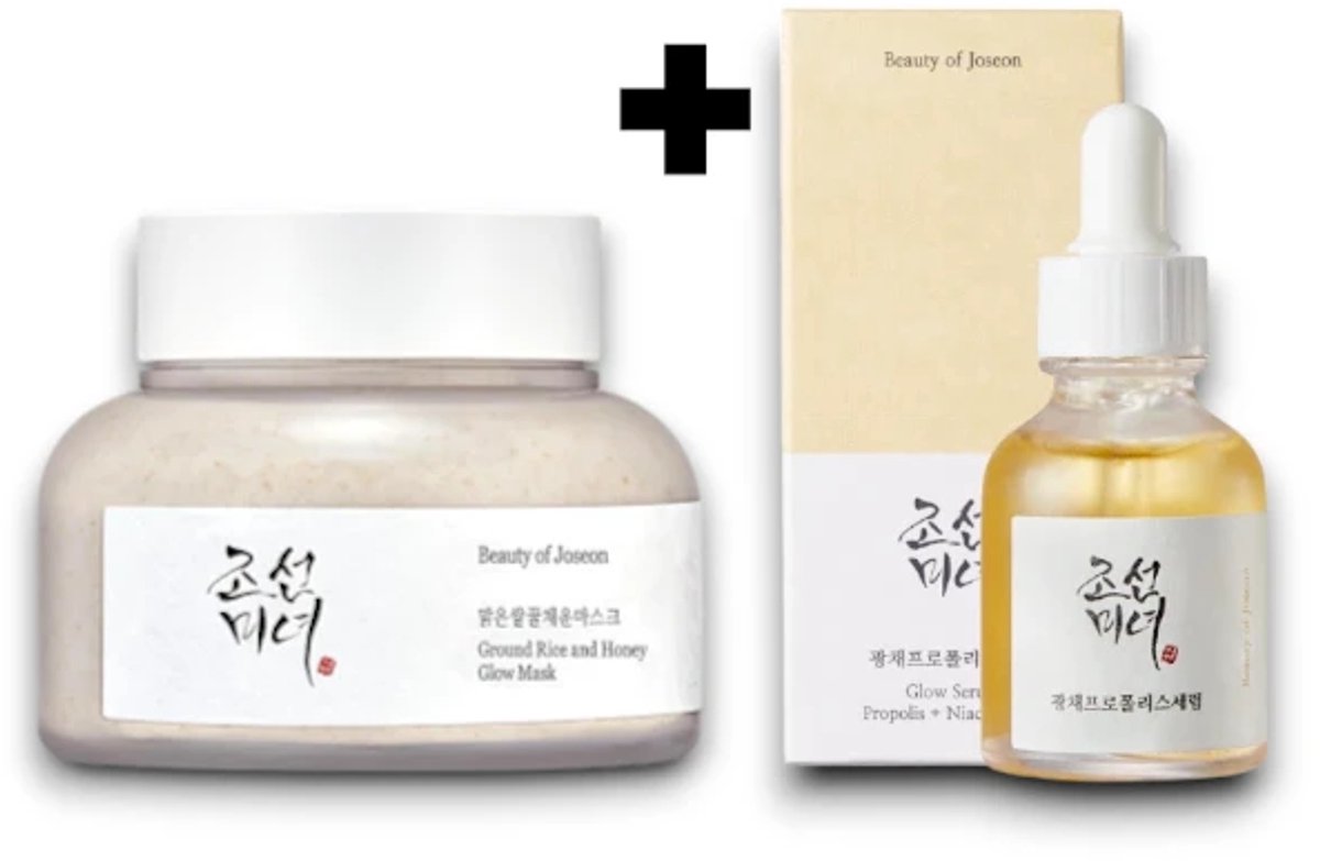Beauty of Joseon -bundel-Ground Rice & Honey Glow Mask (150 ml) +Glow Deep Serum: Rice + Alpha Arbutin (30 ml)