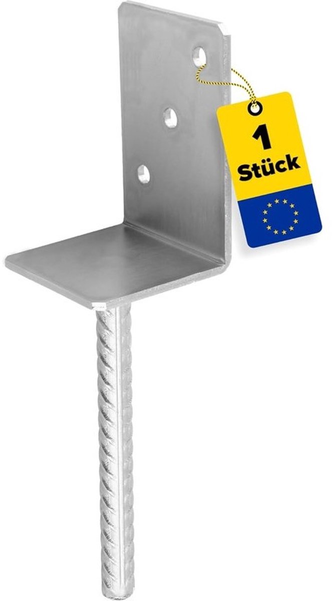 Paaldrager U-profiel - Paalanker Balkschoen - Houten Constructies - In Beton Te Zetten - 85 x 85 mm - Gegalvaniseerd