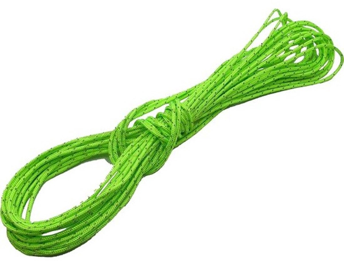 Reflecterend Touw - Sterke Scheerlijn - Kamperen Varen - Ultralicht Dyneema Materiaal - 120 Voet Lengte - Groen