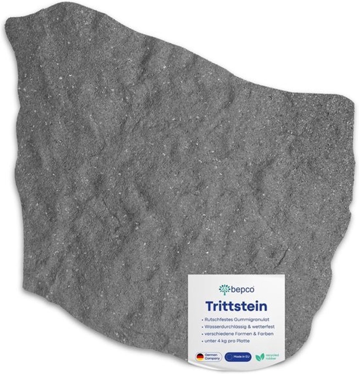 Tuin Platen - Stapstenen Rubber - Veilige Looppaden - Gemaakt van Gerecycled Rubber - 53 x 45 cm - Grijs