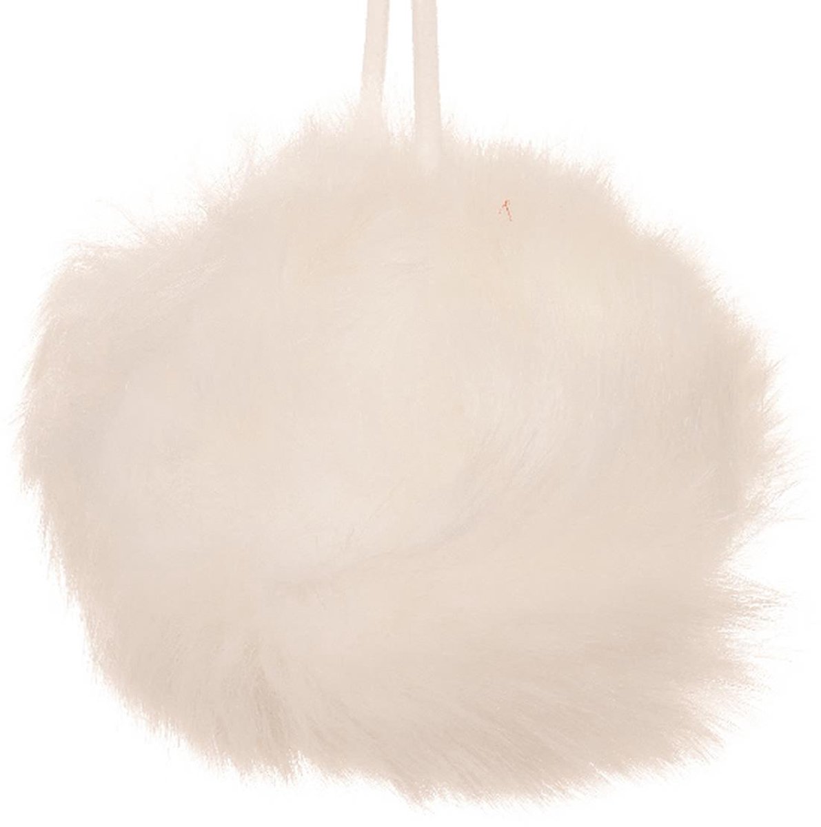 Kaemingk Kerstbal pluche wit Ø 8 cm