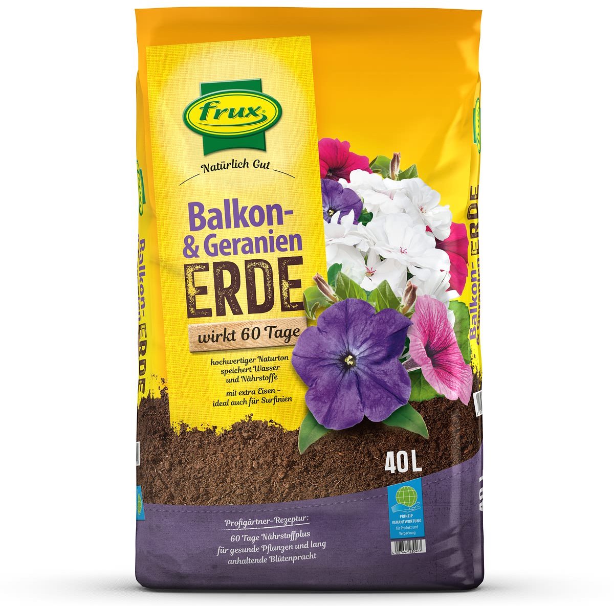 frux Pro Balkon- & Geraniumaarde 60 Dagen Natuurlijk Goed - 40 Liter