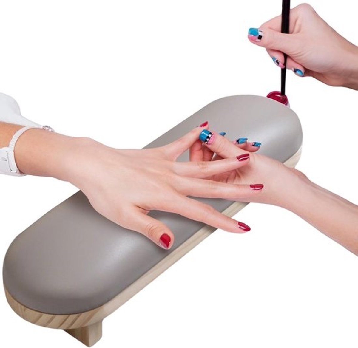 Nagel Armsteun - Manicure Kussen - Nagelstyling Werkplek - Antislip Waterdicht - 39x11.5x8cm - Zwart