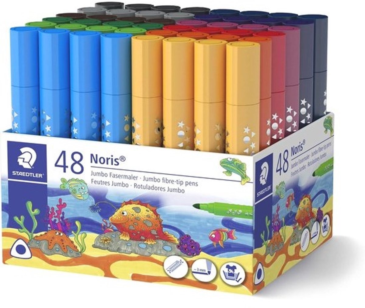 Jumbo Viltstiften - Dikke Kleurpotloden - Creatief Tekenen - Ergonomisch Driehoekig - 3 mm Punt - Meerkleurig