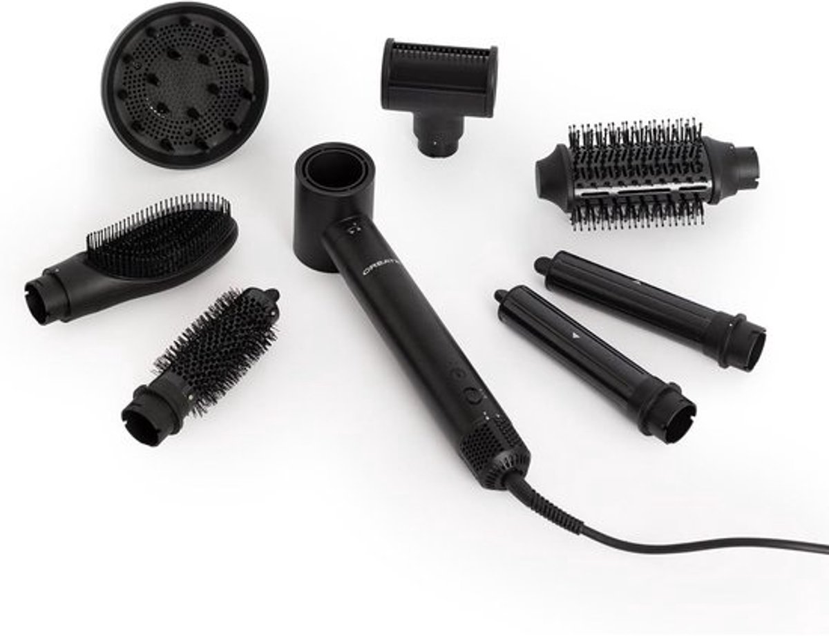 Luchtföhn en Styler - 8-in-1 Stylingtool - Haar Vormgeven - Coanda Technologie - 1400 W - Zwart