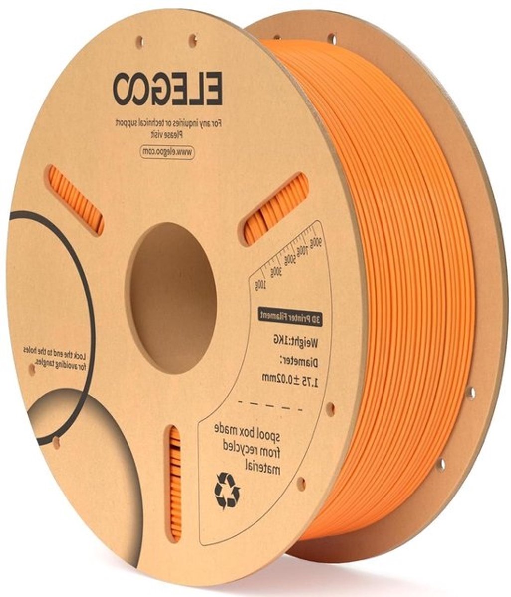 PLA+ Filament - 3D Printer Draad - 3D Prints Maken - Hogere Taaiheid - 1.75 mm 1 kg - Oranje