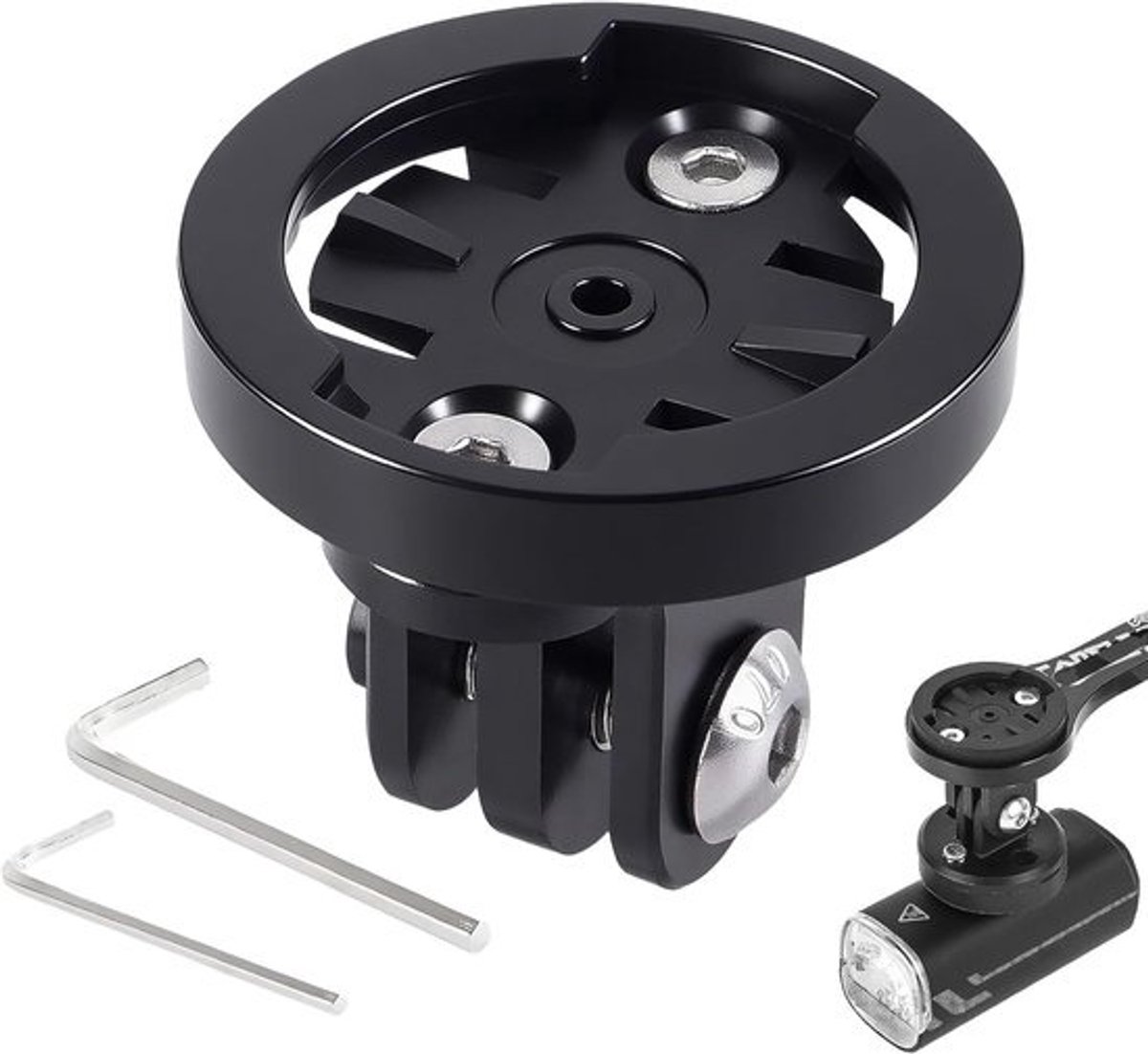 Fietscomputer Houder - GPS Mount Adapter - Fietsen Navigeren - Robuust Kunststof Ontwerp - 20-22 mm - Zwart