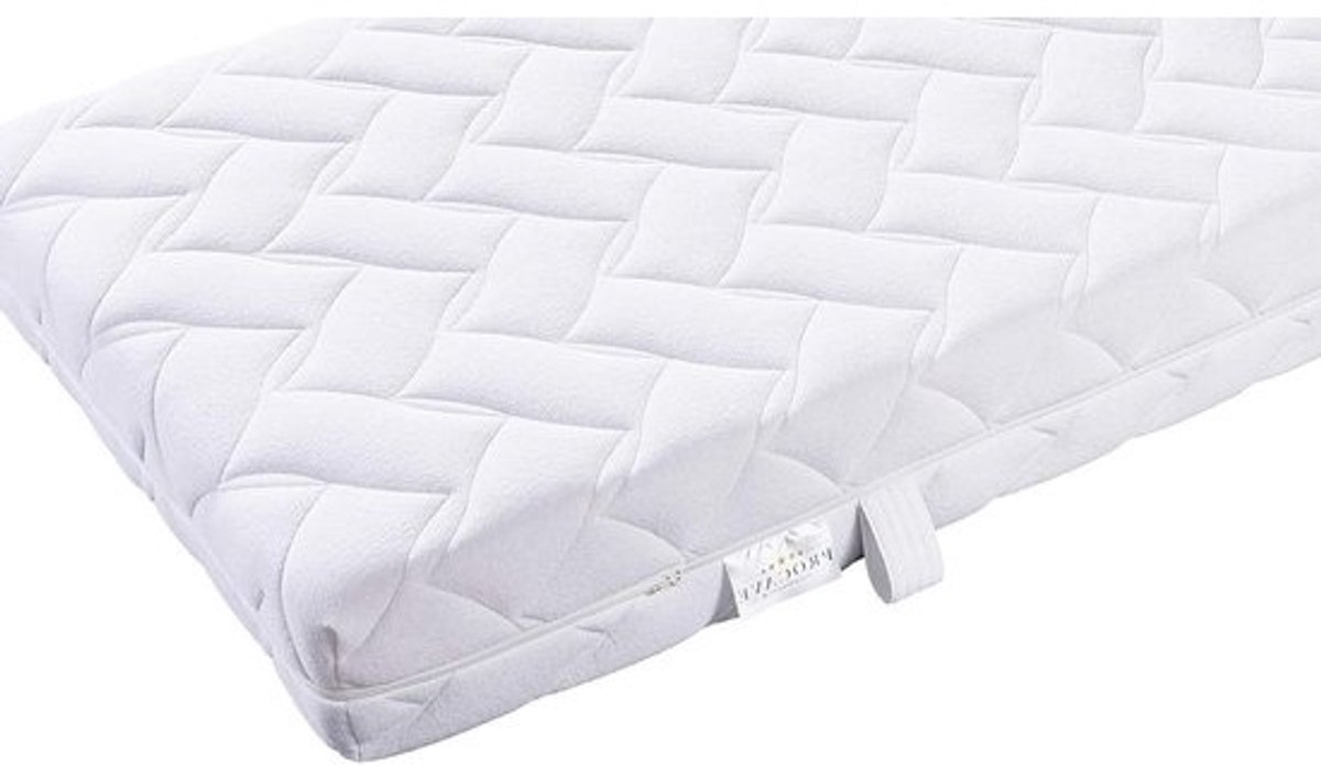 Matrasovertrek Badstof - Matrashoes Beschermer - Matras Beschermen - Gewatteerd Met Handgrepen - 80x160cm - Wit