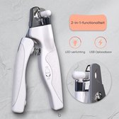 Nagelknipper met LED-lampje voor Huisdieren – Veilig voor Honden, Katten, Konijnen & Puppy's – Geschikt voor Beginners – Wit