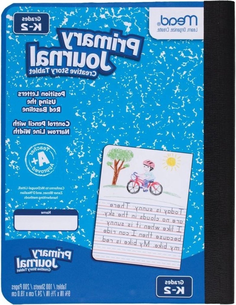 Kinder Schrijfblok - Schrijfboekje Kleuters - Leren Schrijven - Lijn en Ruimte - 24 x 18 cm - Groen
