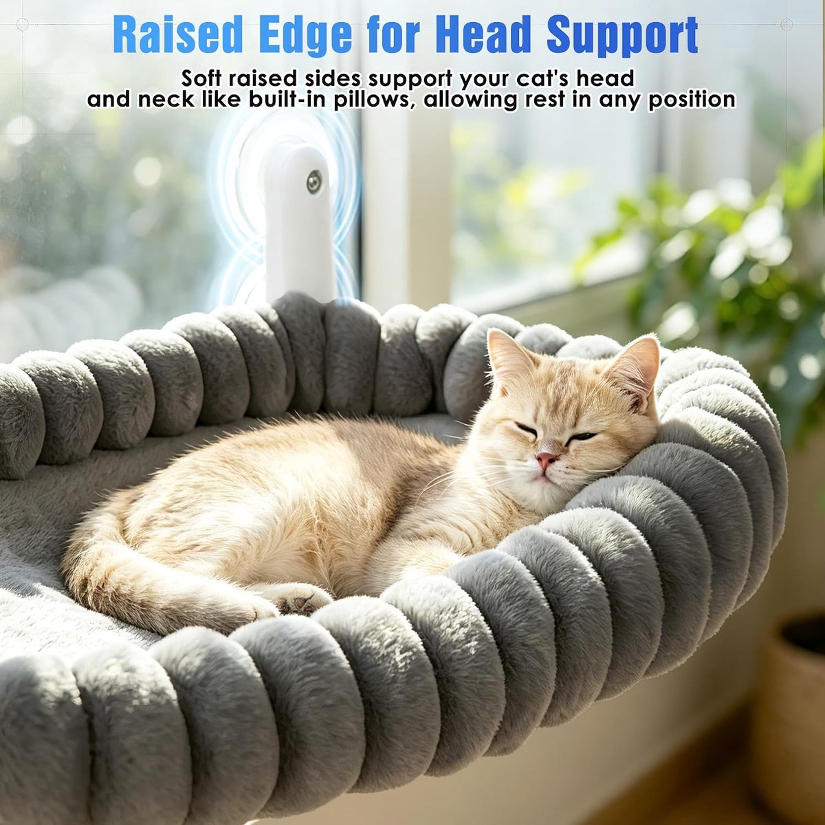 1 stuk-Zuigkast Kat Hangbed-Kat Nest-Ophangende-Zon Kat Hangbed-Hein Plush-Grijs