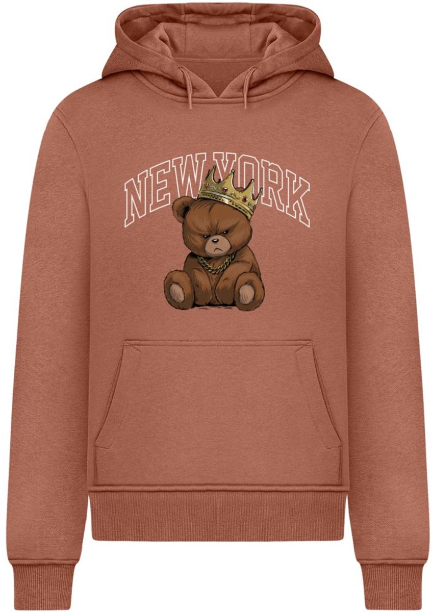 Mister Tee NY Crowned Bear Hoodie/trui XS Bruin