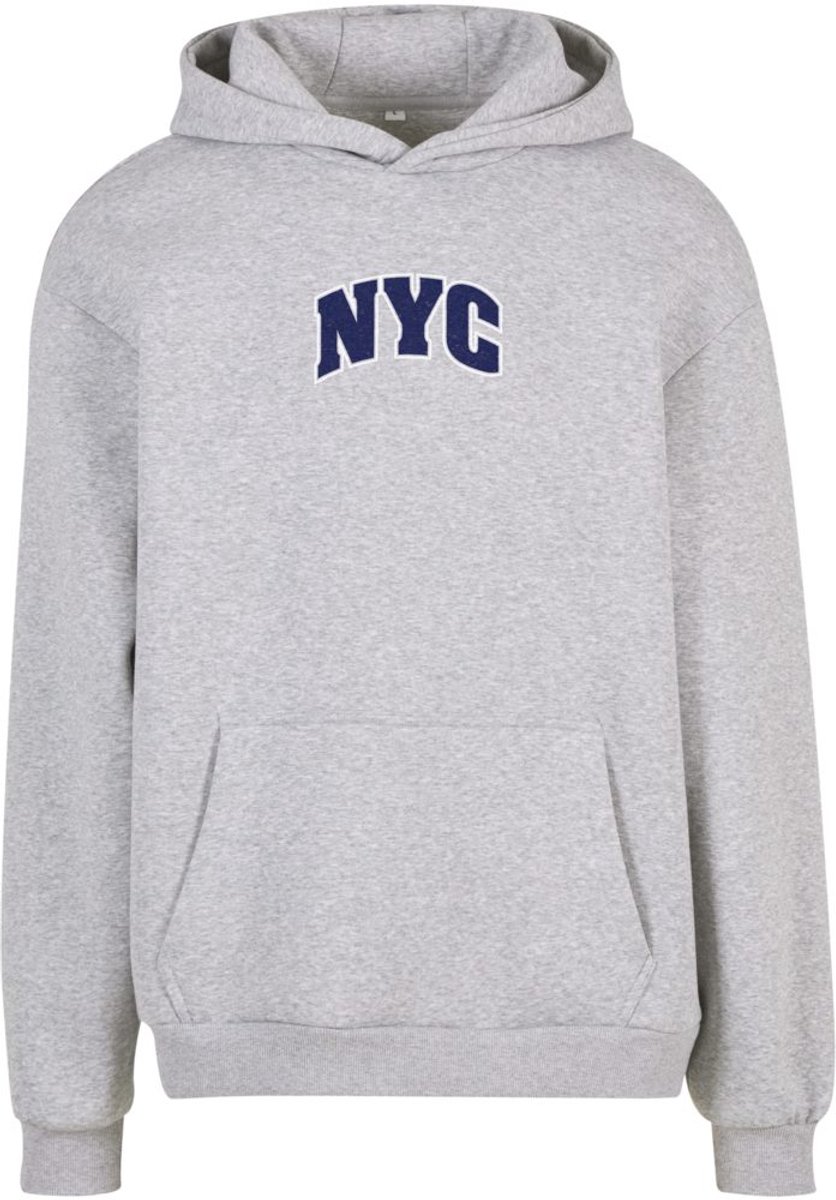 Mister Tee NYC College Letters Fluffy Hoodie/trui S Grijs