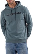 Jack & Jones Heren trui JJMORTY OLD LOGO SWEAT HOOD SMU regular fit Blauw XXL Volwassenen Hoodie - Sweatshirt