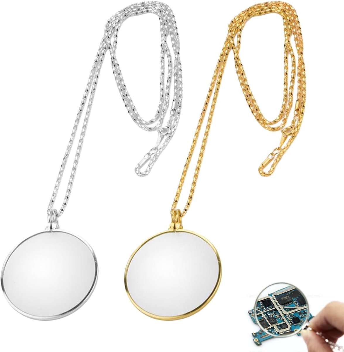 Kostuum Monocle Bril, Draagbare Vergrootglas met Ketting, Mini Vergrootglas voor Lezen en Sieraden