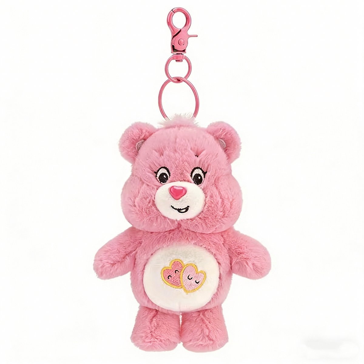 Casalora Regenboog Beer Tas Hanger – 12cm – Kawaii Pluche Bag Charm met Geluid – Schattige Knuffel Sleutelhanger – Roze