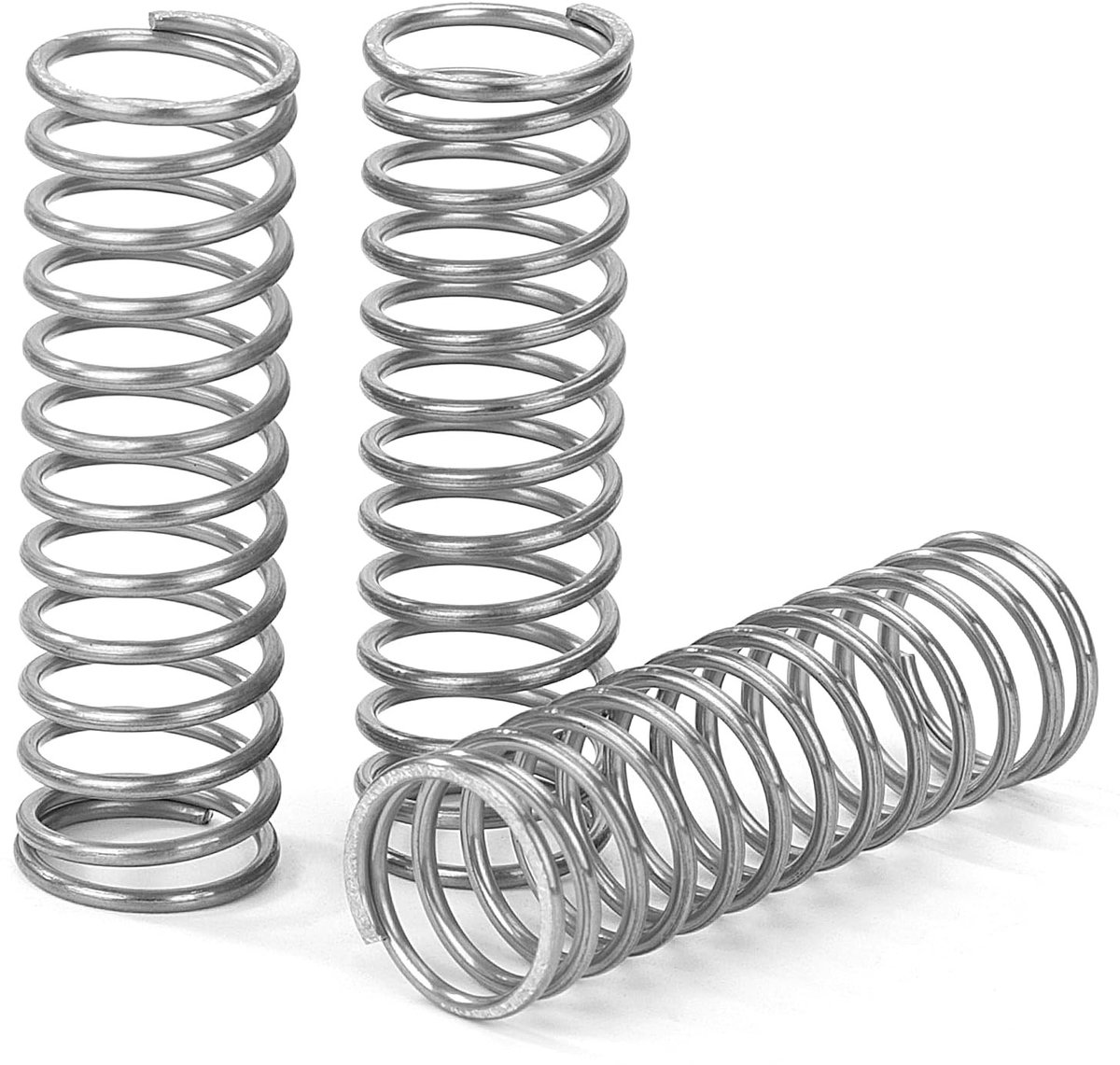 Veercompressie 50 mm RVS veer met 1,4 mm draaddiameter en 16 mm buitendiameter - 4 stuks, veerkracht 2 kg, ideaal voor mechanische toepassingen en hobbyprojecten