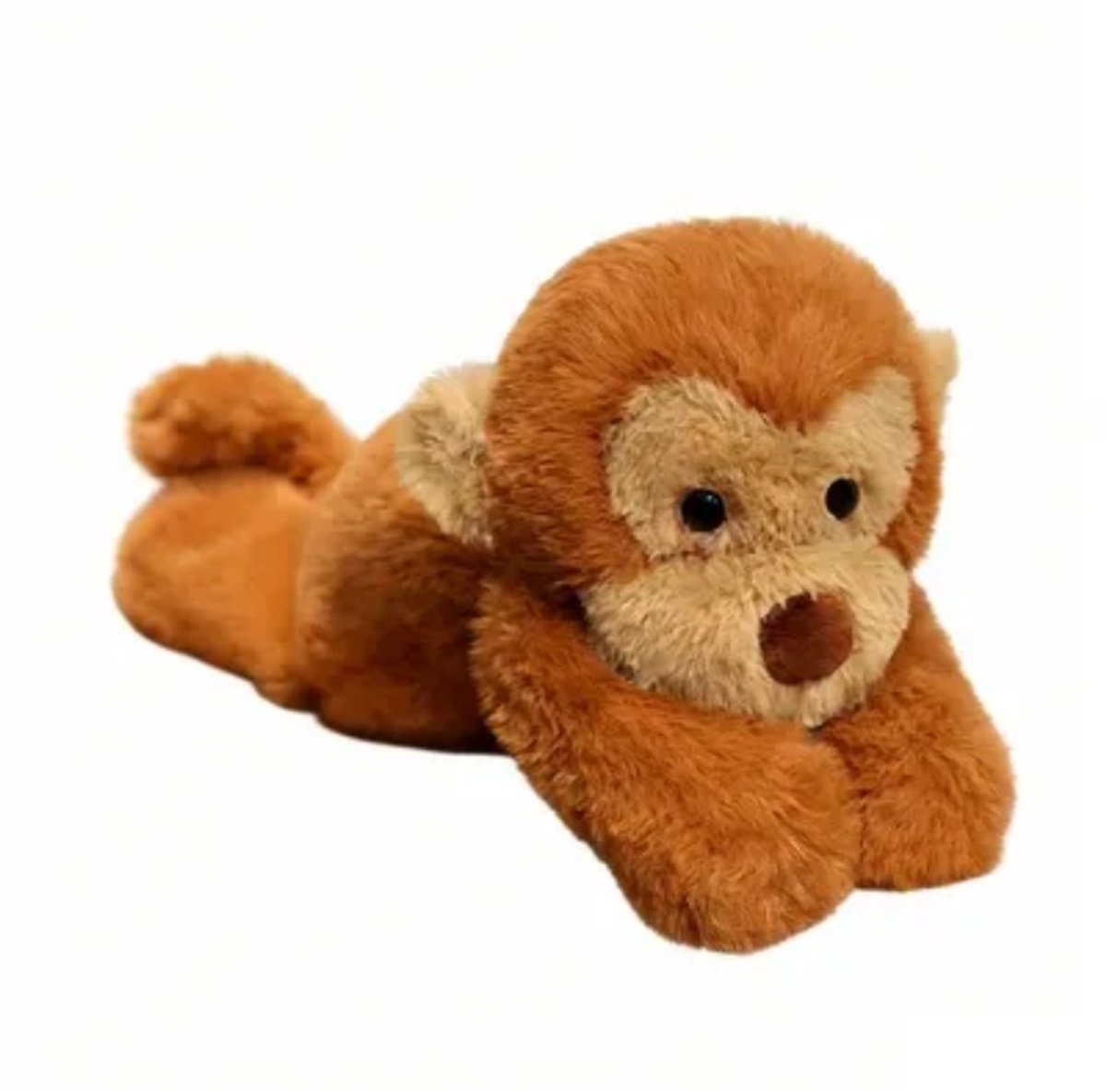 Casalora Pluche Knuffel – 40 cm – Smudge Bruine Aap Kawaii Design – Zacht Knuffeldier – Kawaii Aap Lichaamskussen – Bruin
