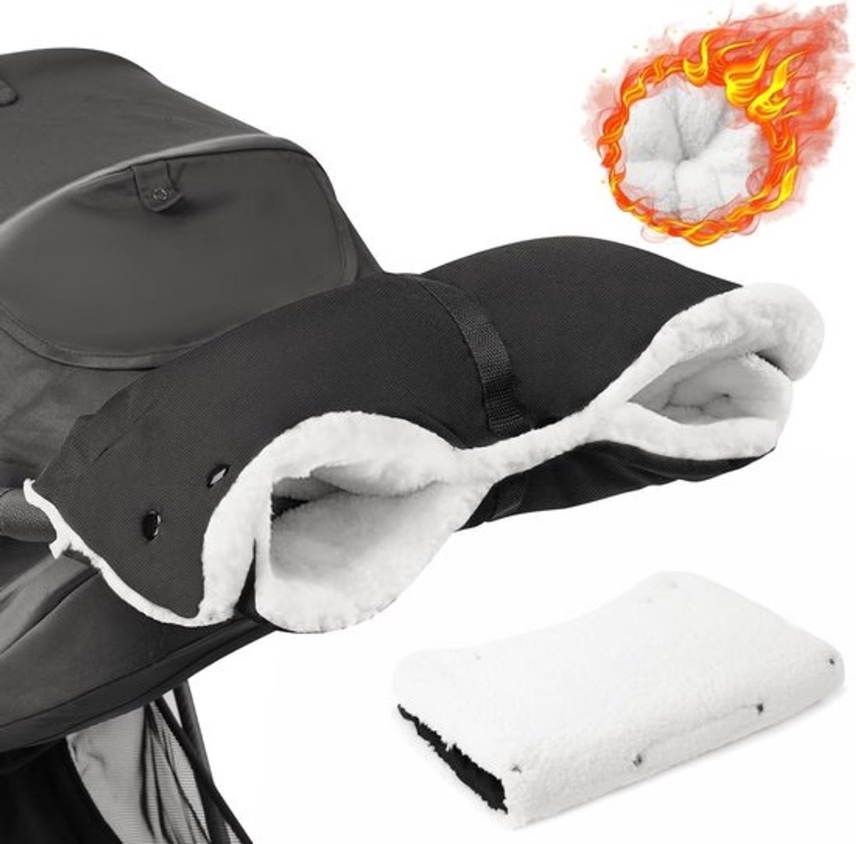 Oplaadbare Handwarmer voor Kinderwagen - USB Verwarming