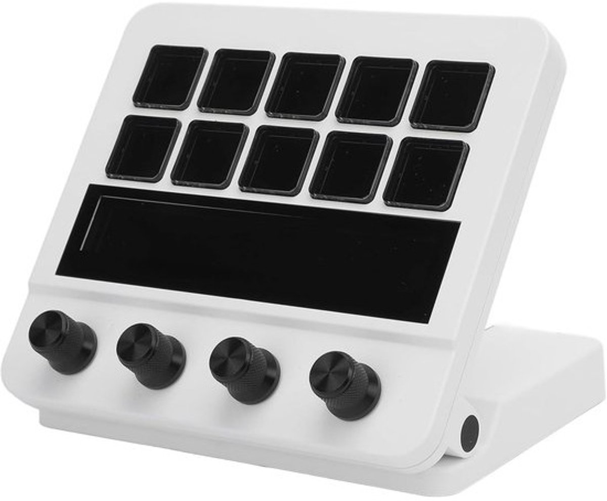 Stream Controller Deck - Programmeerbaar Dashboard - Efficiënte Workflow - 10 Aanpasbare LCD Knoppen