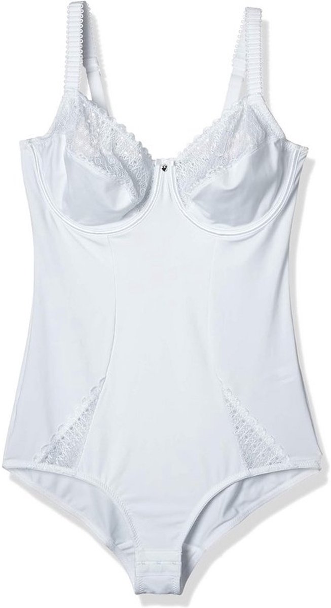 Dames Bodysuit met Mooie Kant en Glanzende Microvezel