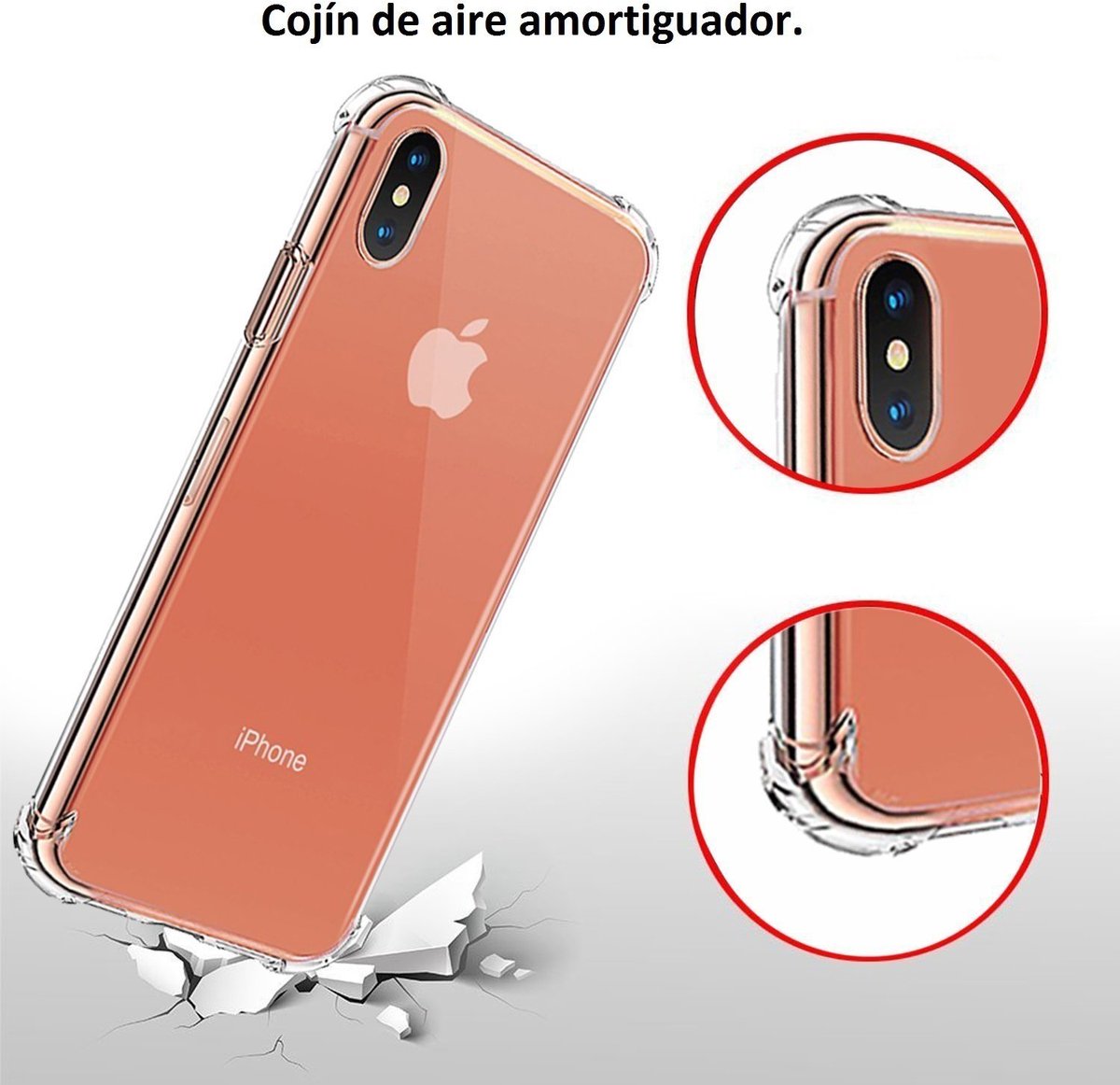 Hoesje Versterkte Hoekbumpers voor OPPO A9 2020 - A5 2020, Schokbestendige Hoes Gemaakt van Doorzichtig Shock Proof - ShopVlot