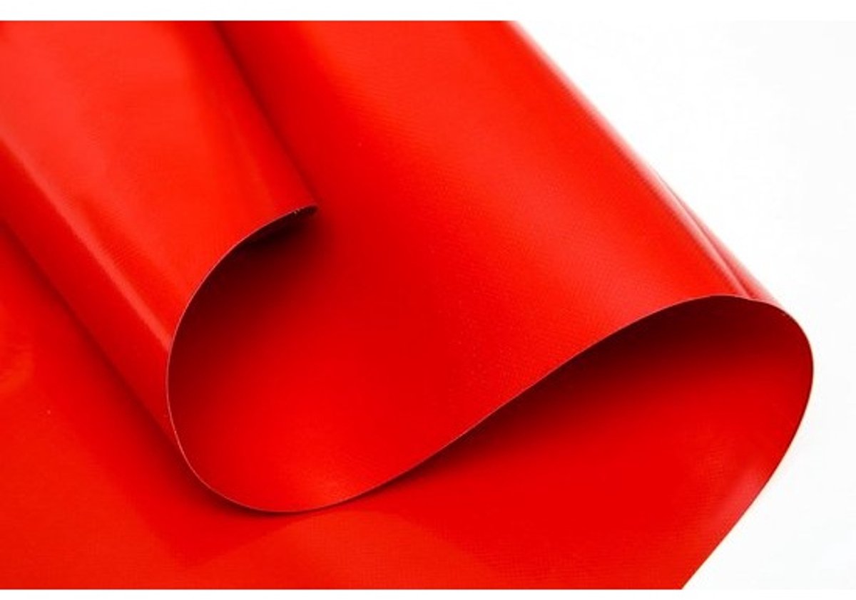 Zwaar PVC Vrachtwagenzeil op Rol - 2,5m Breed - 600 g/m² - Per Meter - Rood