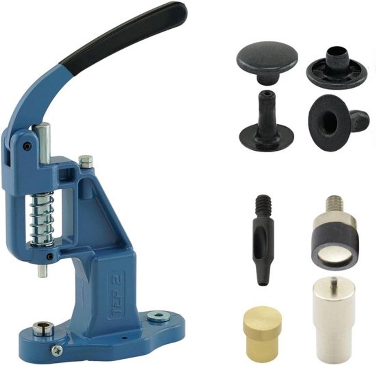 Klinknagelpers Set met Hefboom en Gereedschap - Voor Leer, Kleding, Jeans en DIY Projecten