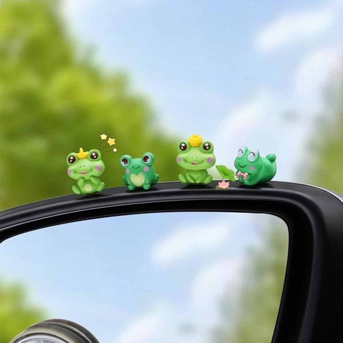 12x Grappige Kikker Auto Accessoires voor Dashboard en Achteruitkijkspiegel