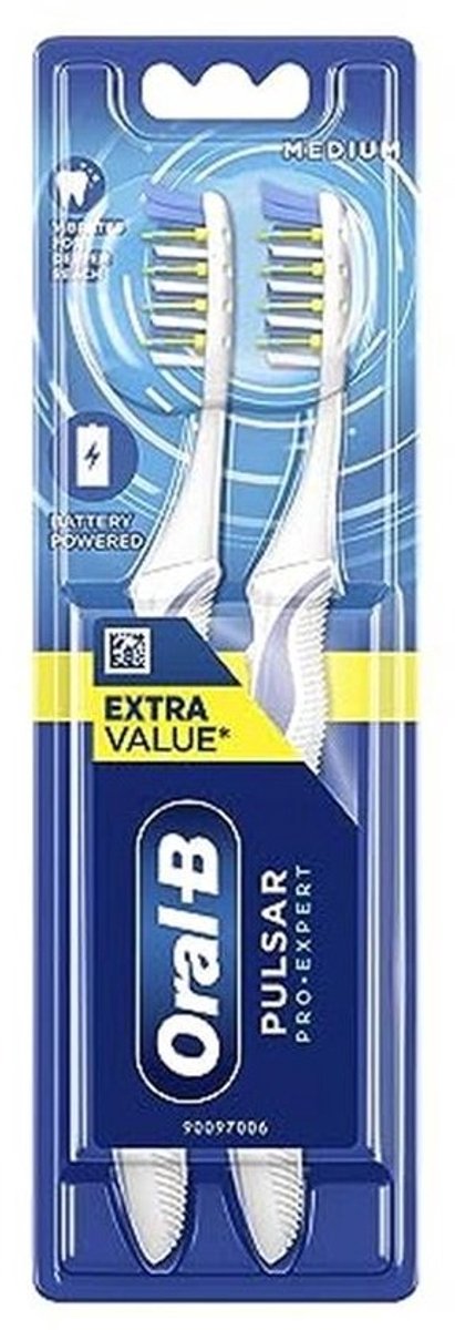 Volwassen Handmatige Tandenborstel 35 Medium Twin Pack - Assorti Kleuren