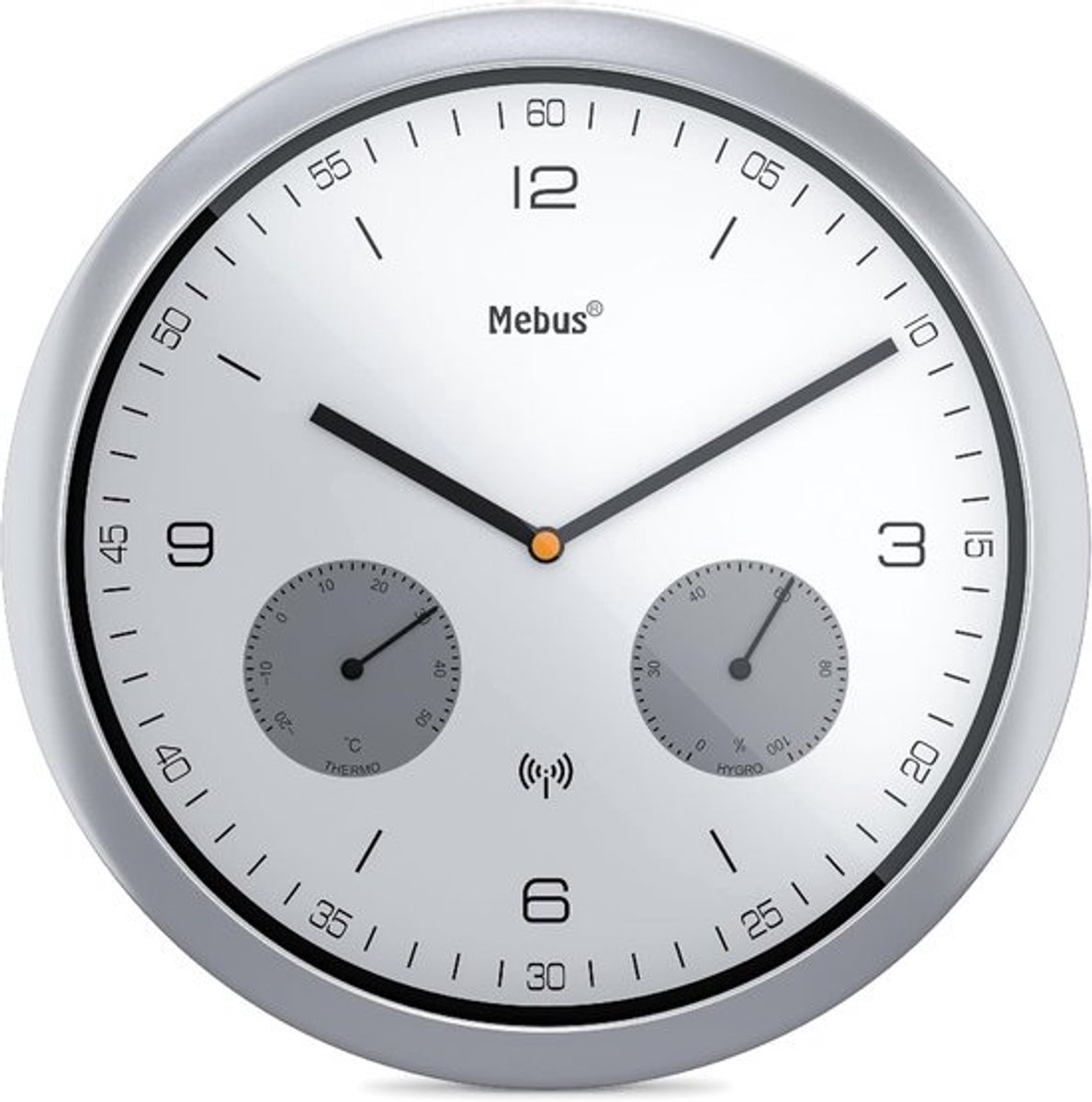 Grote Digitale Wandklok met Thermometer en Hygrometer 26 cm