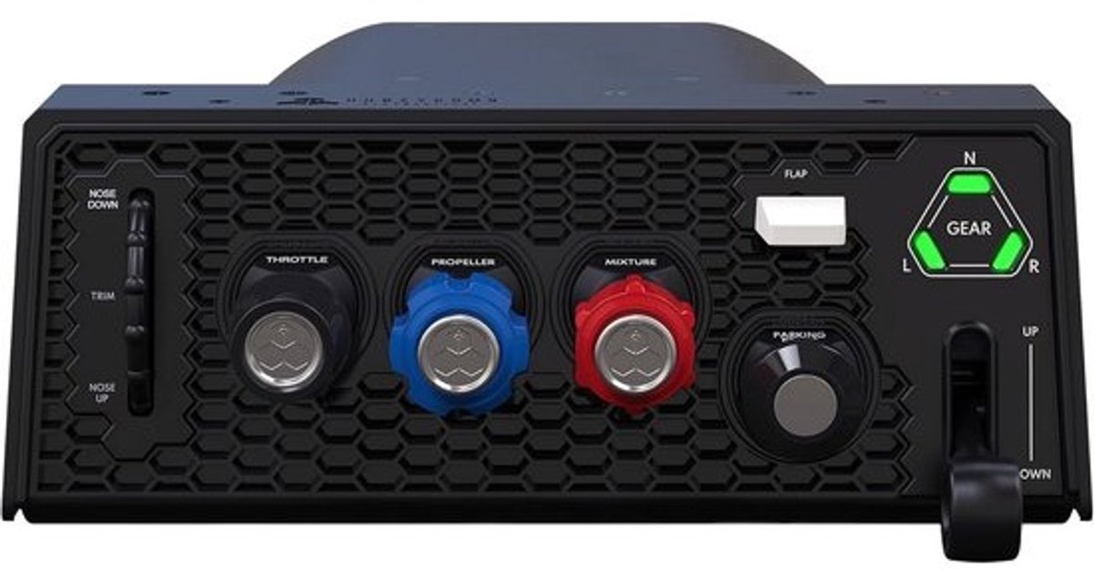Throttle Quadrant met Vernier Hendels, Trim Wheel & Parkeerrem voor Flight Simulator PC/Mac