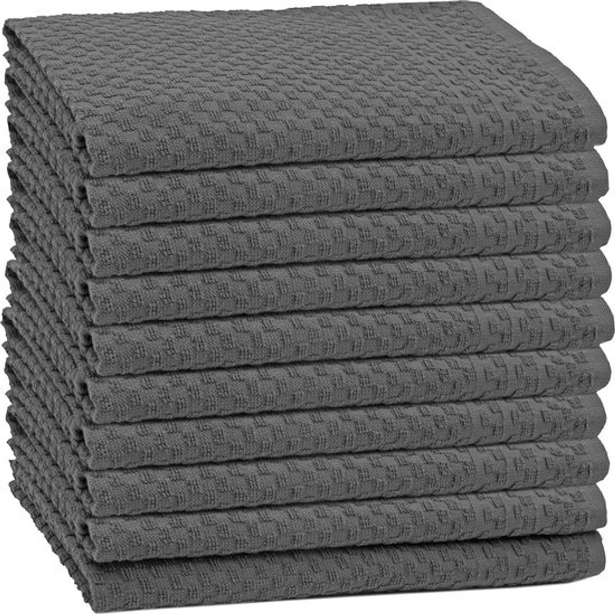 Vaatdoeken 10er set - ca. 45x60 cm - Grijs - Absorberend en Duurzaam