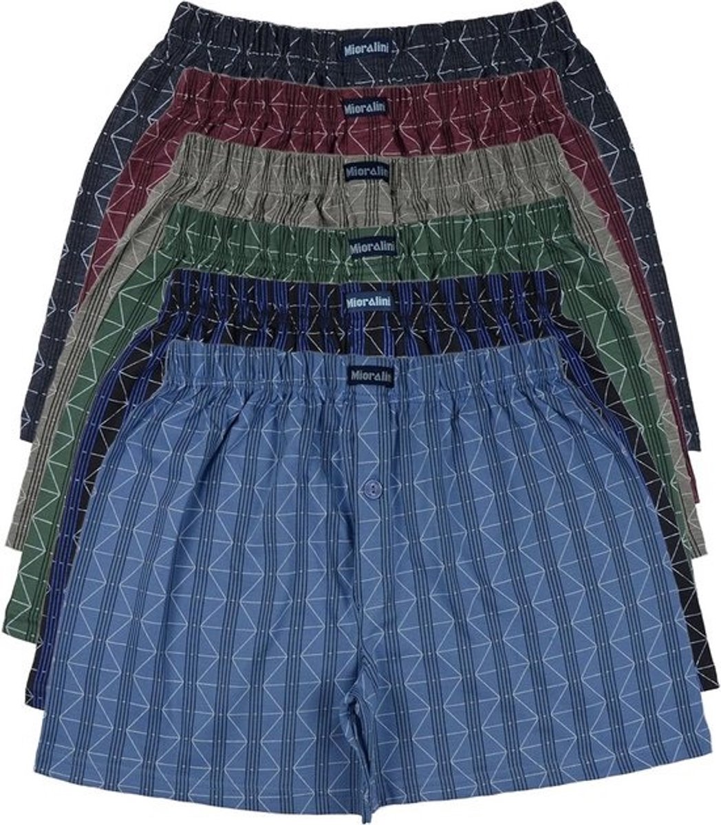 12 zachte heren boxershorts van katoen - multicolor